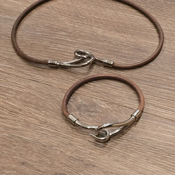 Hermes jumbo hook necklace & bracelet - Picture 2 of 5